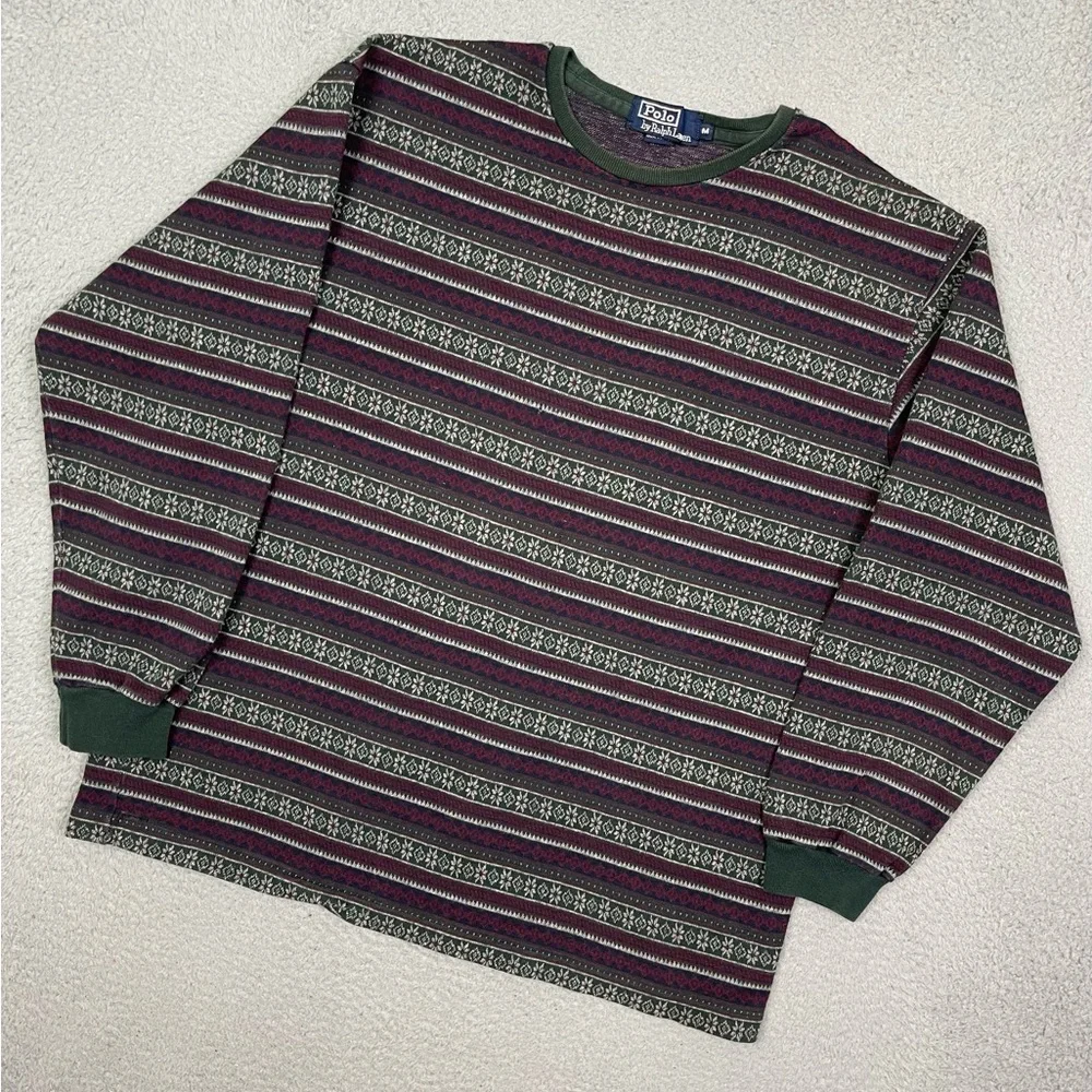 Vintage polo Ralph‎ Lauren snowflake striped sweater